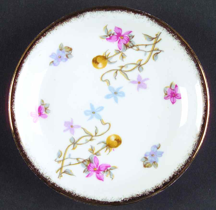 Violets Pompadour Butter Pat by Royal Stafford-1