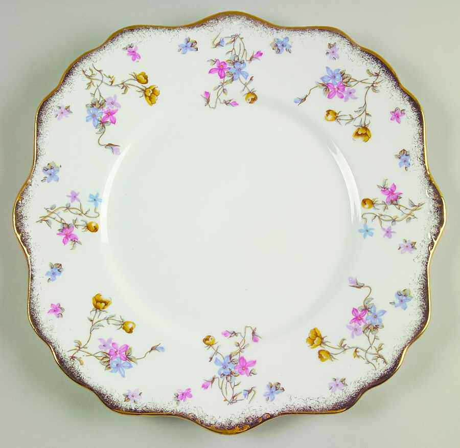 Violets Pompadour Square Cake Plate by Royal Stafford-1