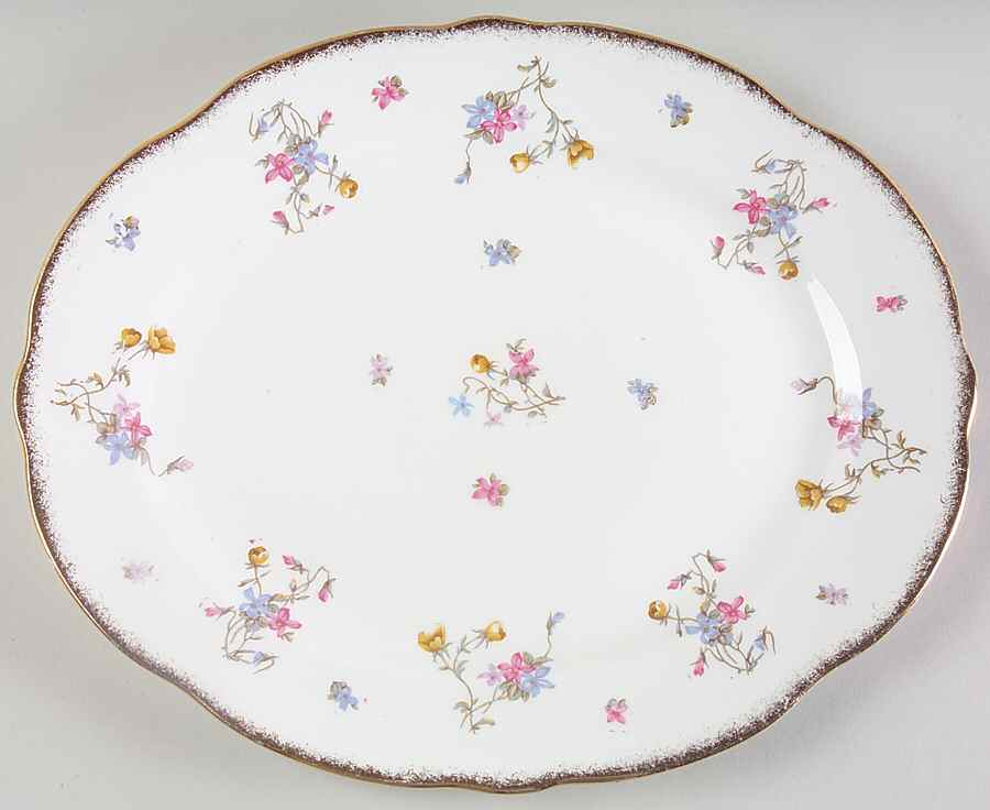 Violets Pompadour 12" Oval Serving Platter by Royal Stafford-1