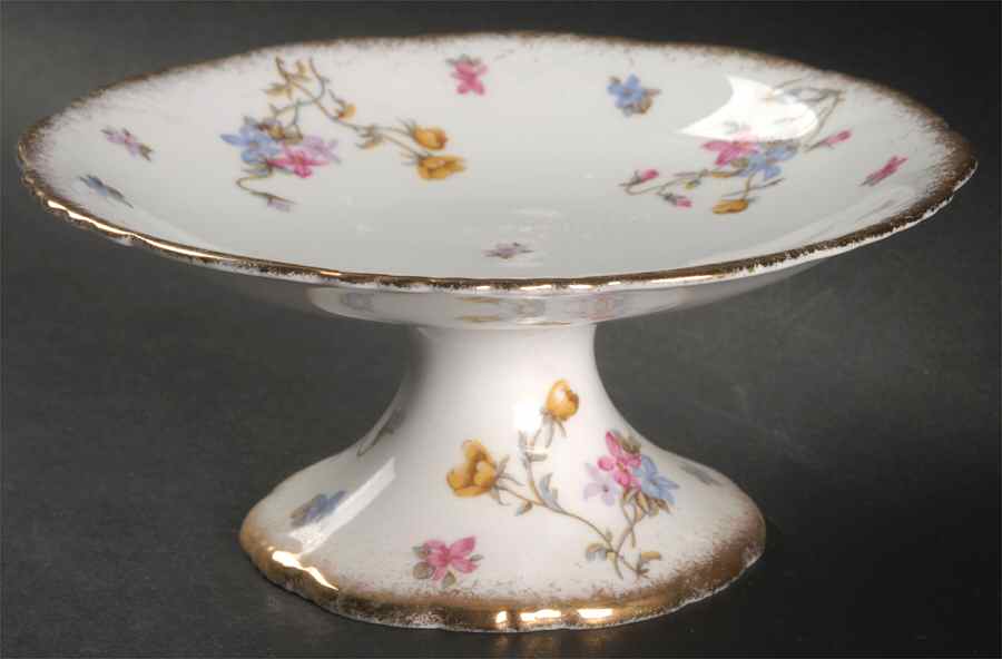 Violets Pompadour Round Compote (Height X Width) by Royal Stafford-1