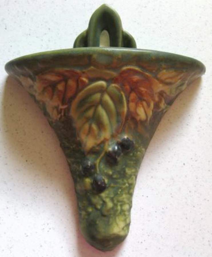 Blackberry 8" Wall Pocket Vase by Roseville-1