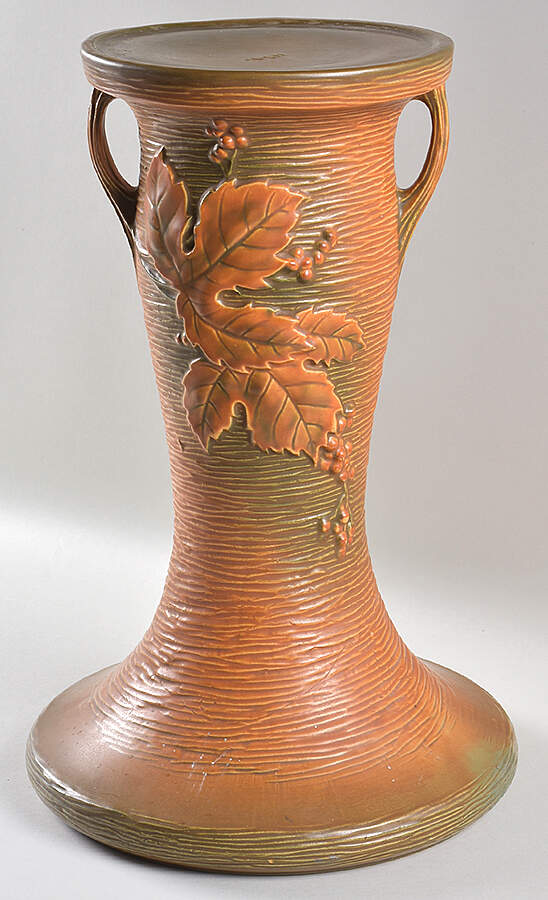 Bushberry (Terra Cotta Background) Stand for 8" Jardiniere by Roseville-1