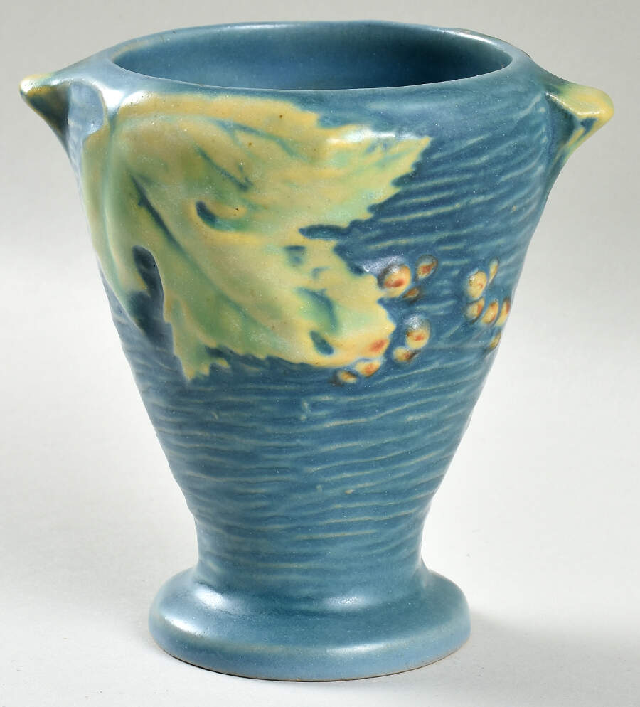 Bushberry (Blue Background) 4" Vase by Roseville-1