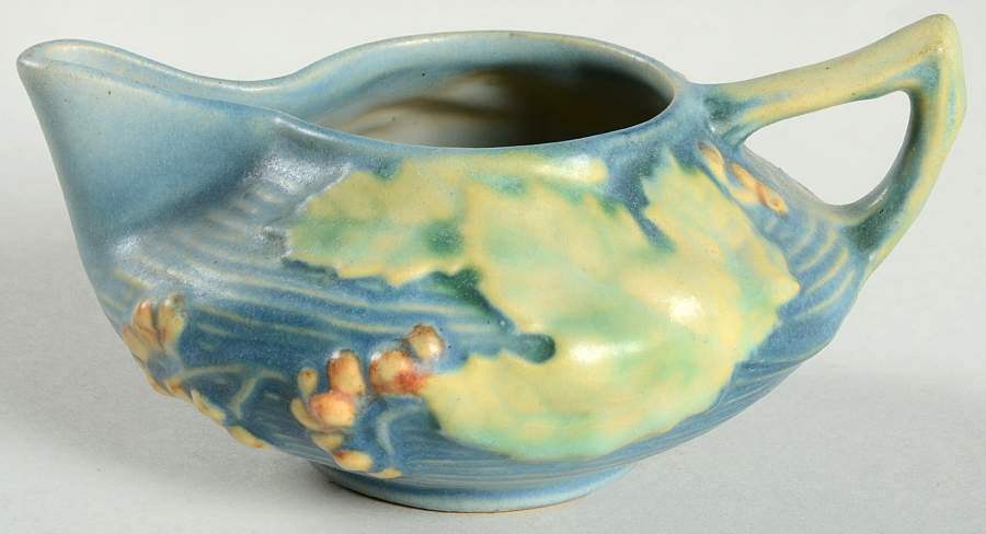 Bushberry (Blue Background) Creamer by Roseville-1