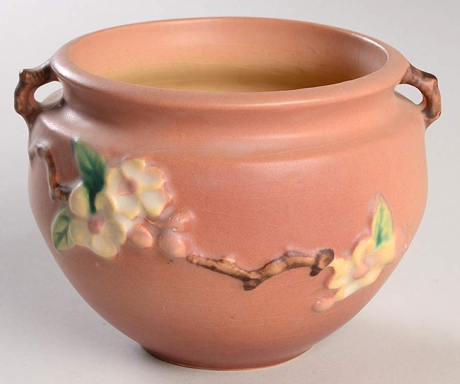 Apple Blossom Pink 4" Jardiniere by Roseville-1