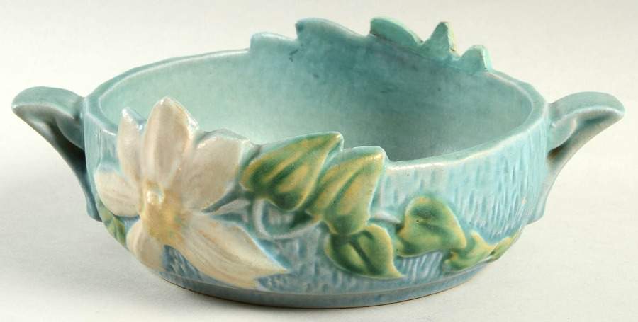 Clematis Ciel Blue 6" Rose Bowl by Roseville-1