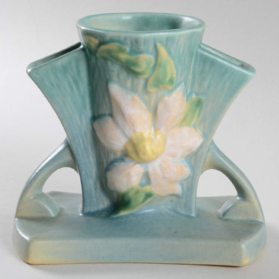 Clematis Ciel Blue 5" Vase by Roseville-1
