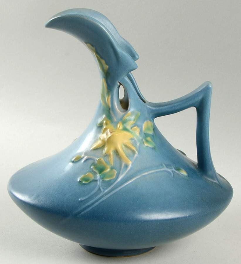 Columbine Blue 7" Ewer by Roseville-1