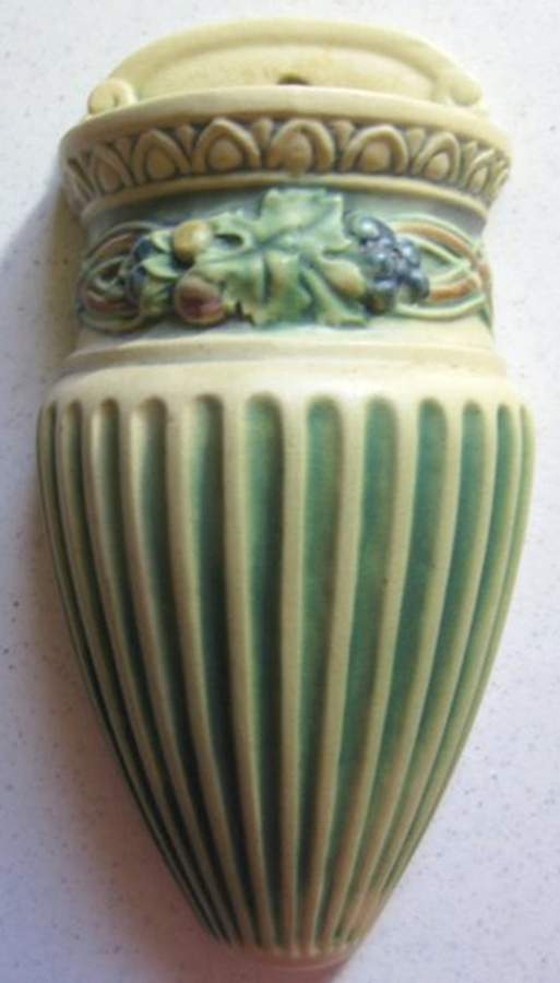 Corinthian 10" Wall Pocket Vase by Roseville-1
