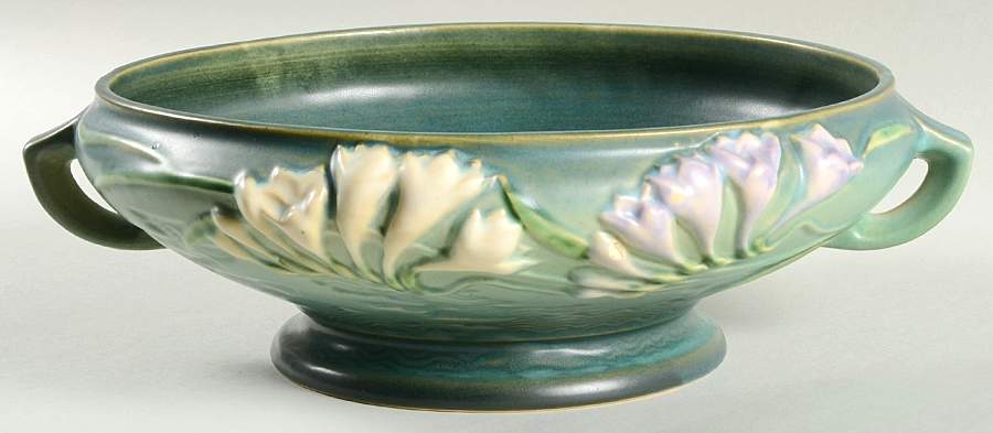 Freesia Green Low Compote by Roseville-1