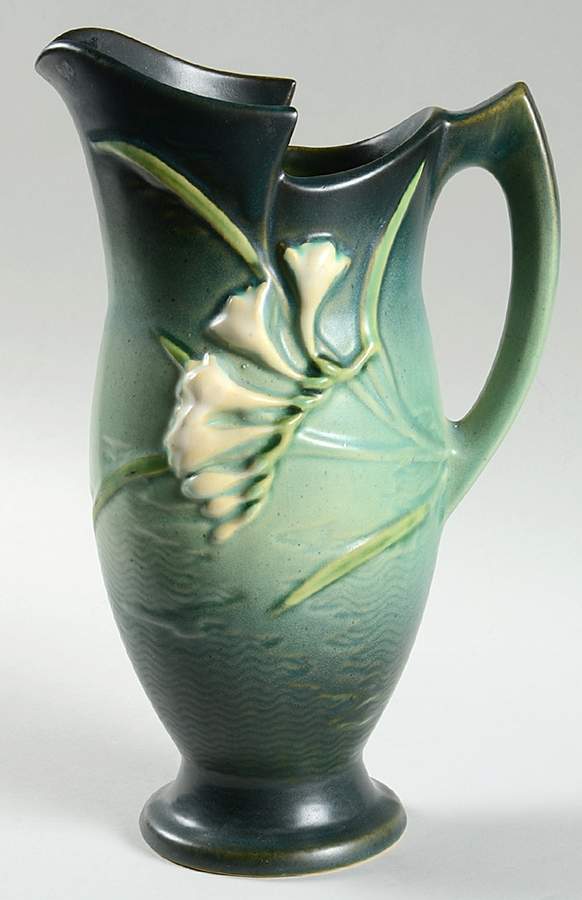 Freesia Green 10" Ewer by Roseville-1