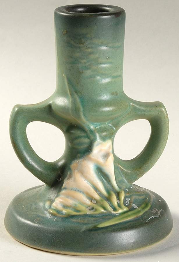 Freesia Green Small Candlestick by Roseville-1