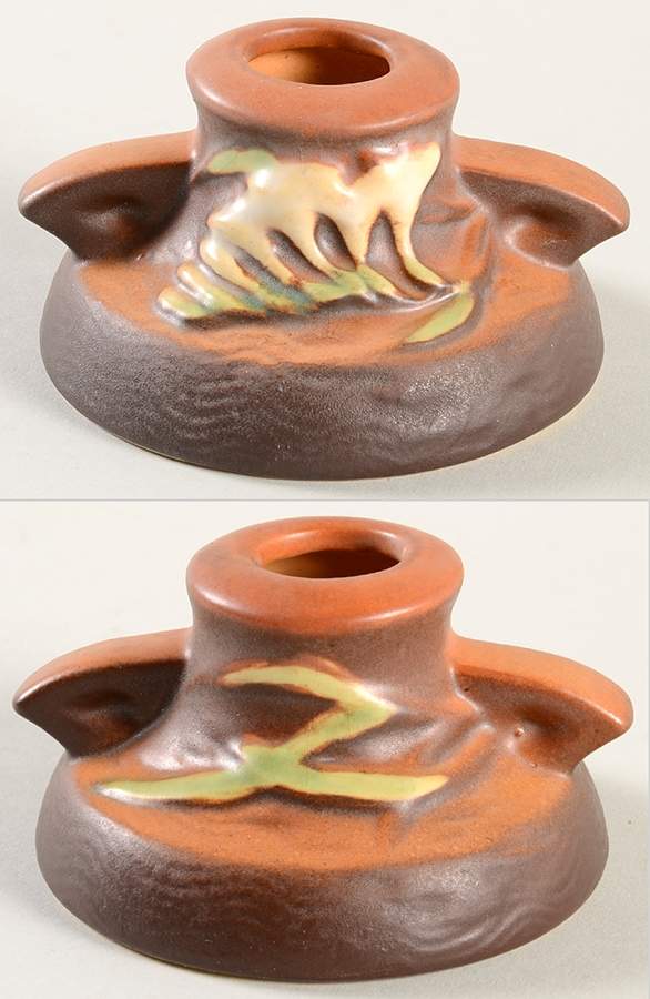 Freesia Tangerine 2" Candlestick by Roseville-1