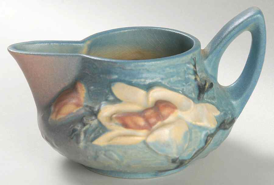 Magnolia Blue Creamer by Roseville-1