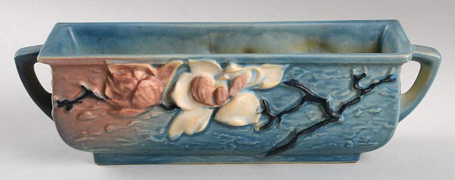 Magnolia Blue Window Box Planter by Roseville-1