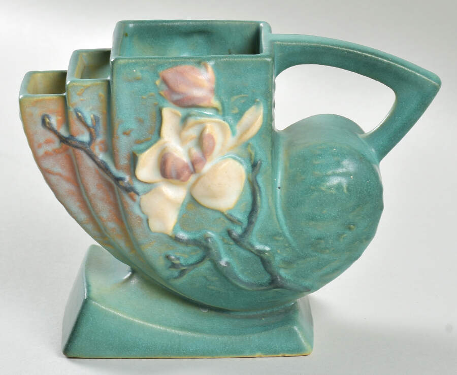 Magnolia Green Flower Arranger by Roseville-1