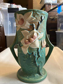 Magnolia Green 7" Footed Vase by Roseville-1