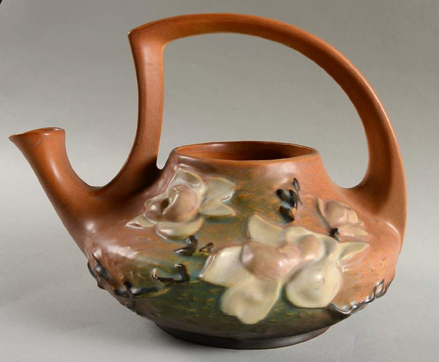 Magnolia Terra Cotta Teapot No Lid by Roseville-1