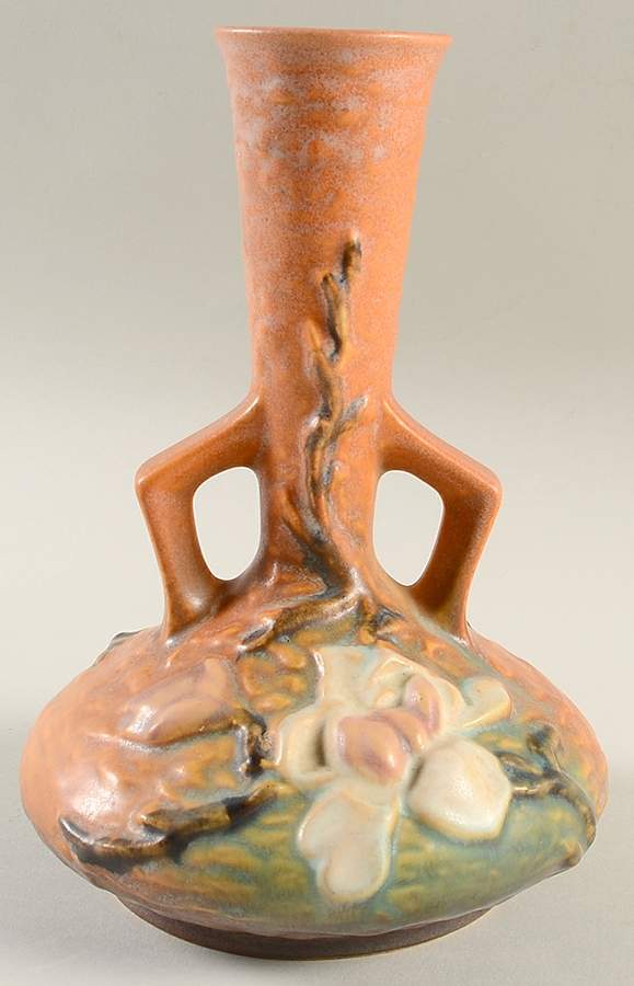 Magnolia Terra Cotta 7" Bud Vase by Roseville-1