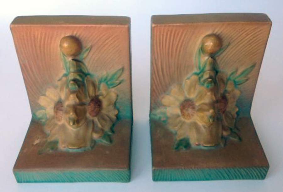 Peony Coral (Pink) Single China Bookend by Roseville-1