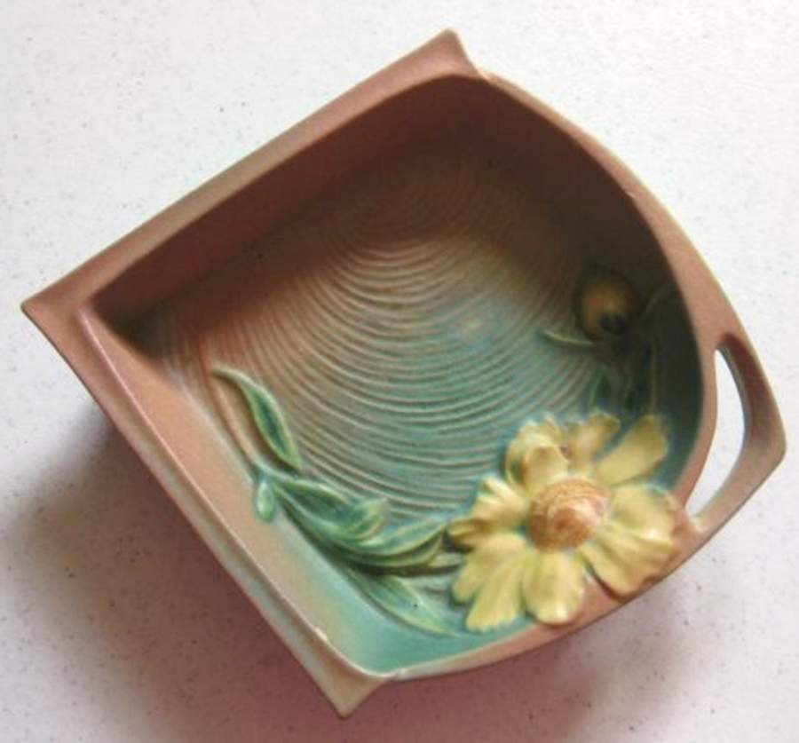 Peony Coral (Pink) 6" Square Tray by Roseville-1