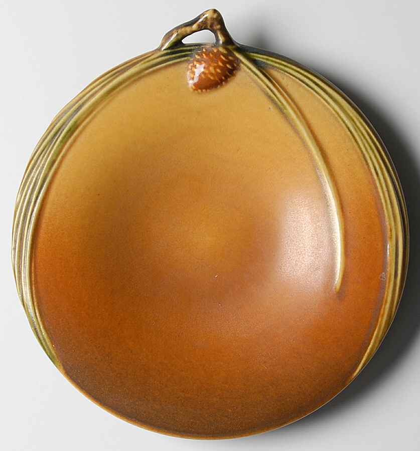 Pinecone Brown 7" Wall Plate by Roseville-1