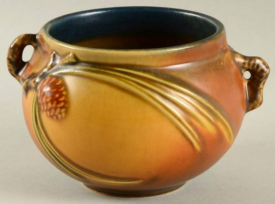 Pinecone Brown 3" Jardiniere by Roseville-1