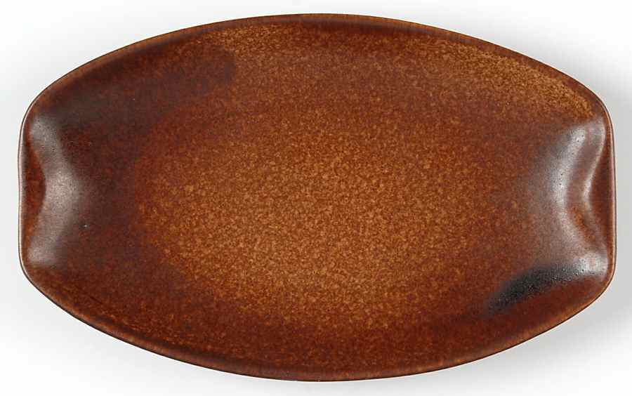 Raymor Autumn Brown (Matte) Pickle Dish by Roseville-1