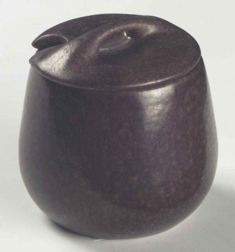 Raymor Autumn Brown (Matte) Jam/Relish & Lid by Roseville-1