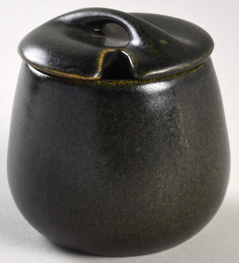 Raymor Avocado Green (Matte) Jam/Relish & Lid by Roseville-1