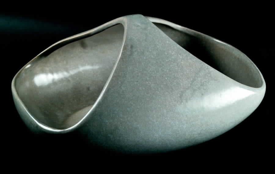 Raymor Beach Gray (Matte) Fruit Basket by Roseville-1