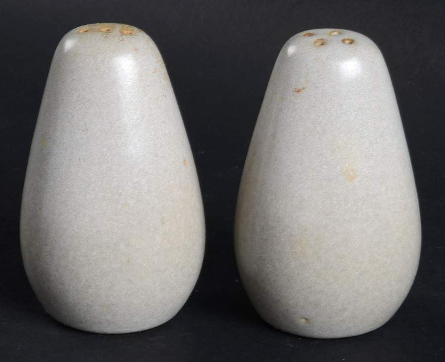 Raymor Beach Gray (Matte) Salt & Pepper Set by Roseville-1