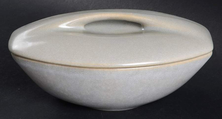 Raymor Beach Gray (Matte) Ramekin with Lid by Roseville-1