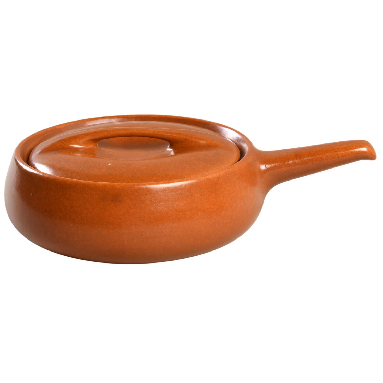 Raymor Terra Cotta (Matte) Individual Casserole & Lid by Roseville-1