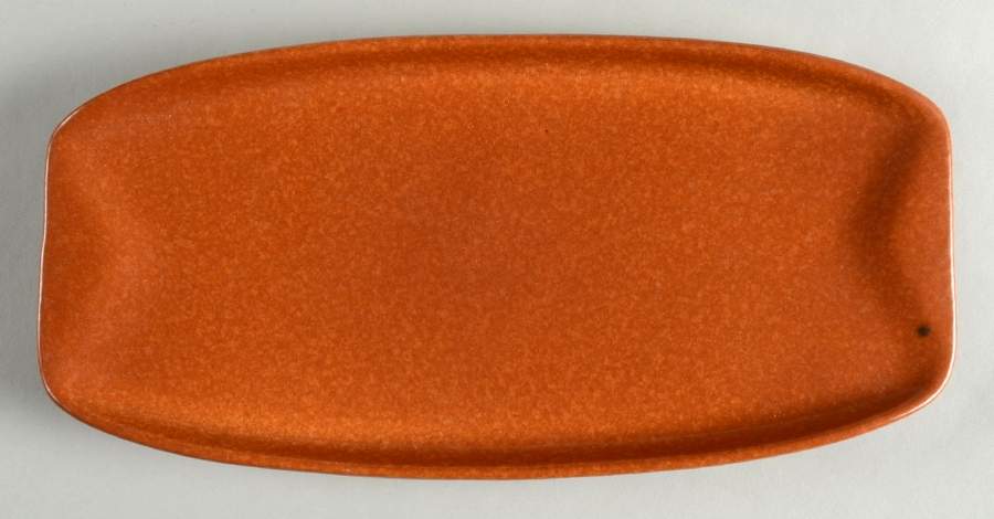 Raymor Terra Cotta (Matte) Tray for Creamer & Sugar with Lid by Roseville-1