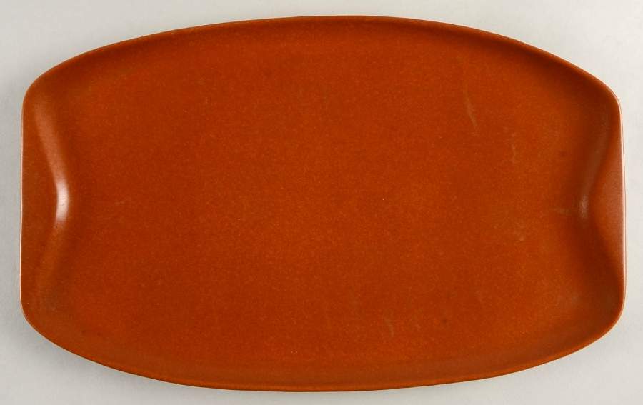 Raymor Terra Cotta (Matte) 14" Oval Serving Platter by Roseville-1