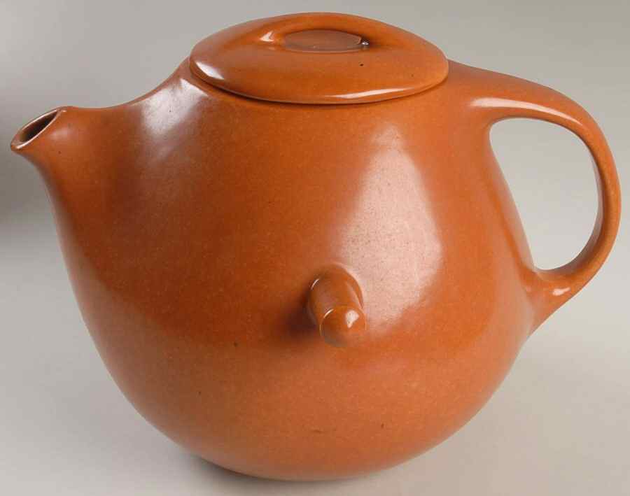 Raymor Terra Cotta (Matte) Coffee Pot & Lid by Roseville-1
