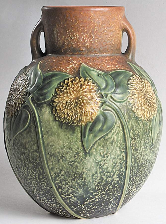 Sunflower 9" Handled Vase by Roseville-1