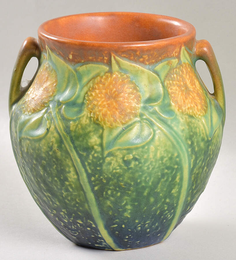 Sunflower 5" Handled Vase by Roseville-1