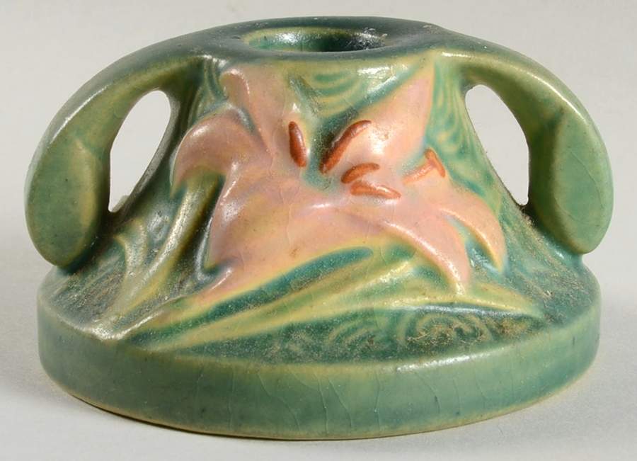 Zephyr Lily Evergreen 2" Candlestick by Roseville-1