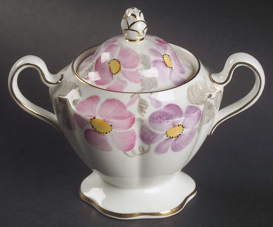 Morning Glory Sugar Bowl & Lid by Royal Swansea-1