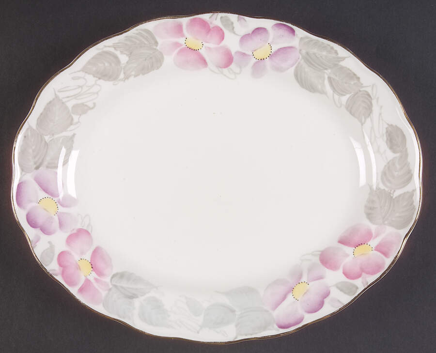 Morning Glory 10" Oval Serving Platter by Royal Swansea-1