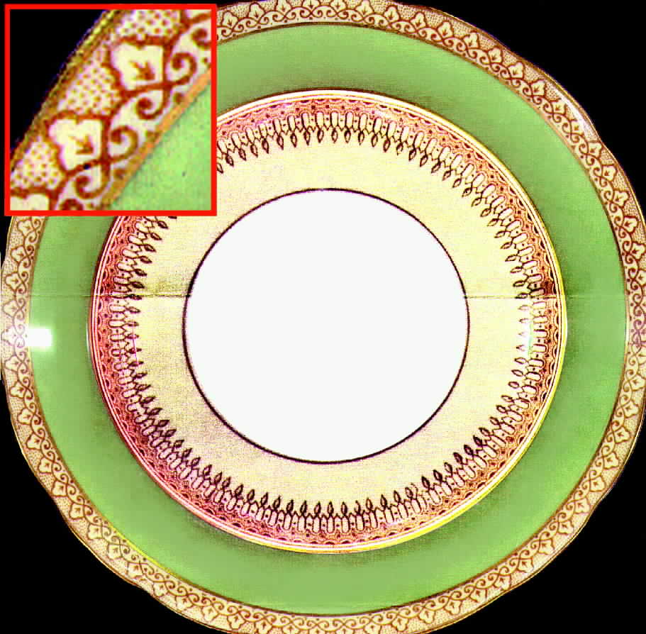 Nantgarw Green Dinner Plate by Royal Swansea-1