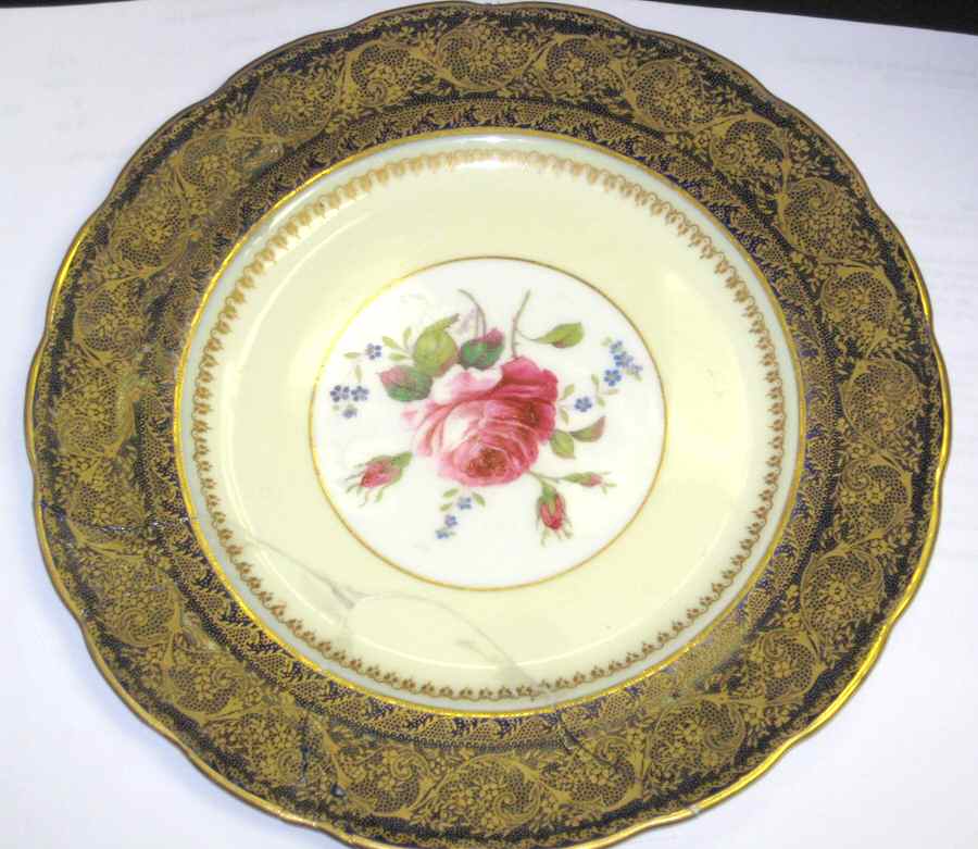 Swansea Rose Dinner Plate by Royal Swansea-1