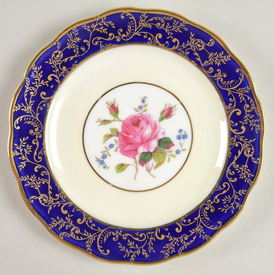 Swansea Rose Bread & Butter Plate by Royal Swansea-1
