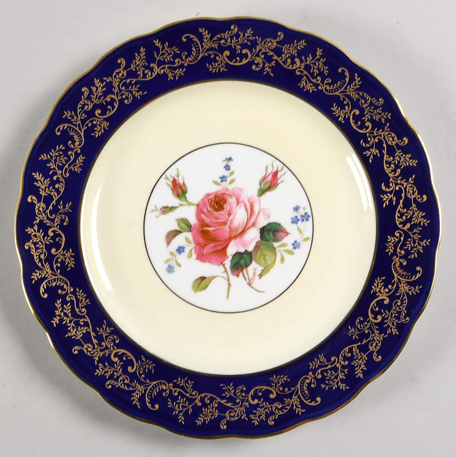 Swansea Rose Luncheon Plate by Royal Swansea-1