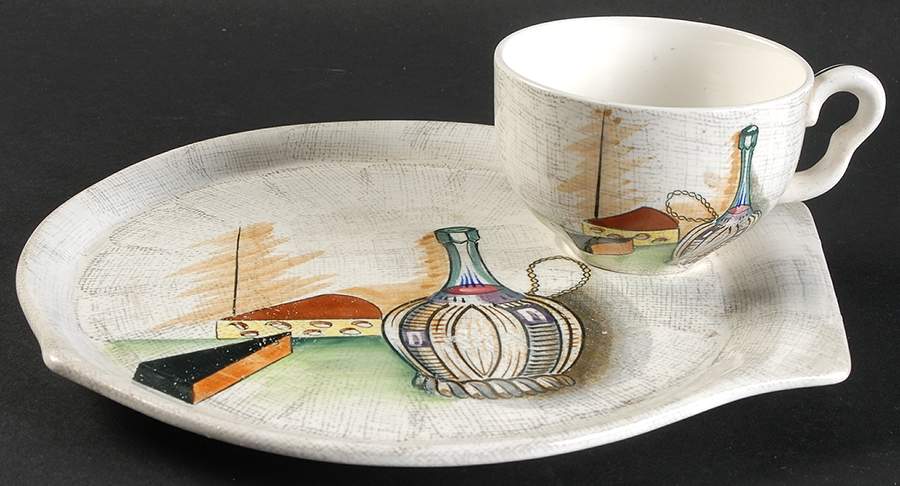 Capri Snack Plate & Cup Set by Royal Sealy-1