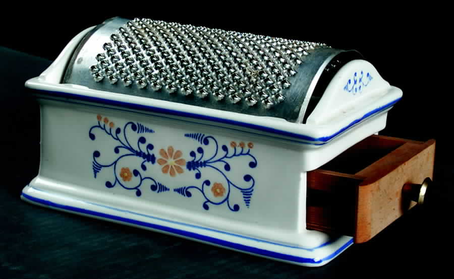 Heritage Cheese Grater (Ceramic/ Wood Draw) by Royal Sealy-1