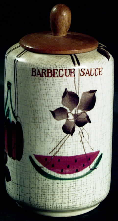 Jamaica Barbecue Sauce Jar & Wood Lid by Royal Sealy-1