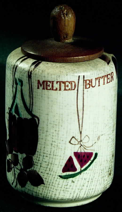 Jamaica Melted Butter Jar & Wood Lid by Royal Sealy-1